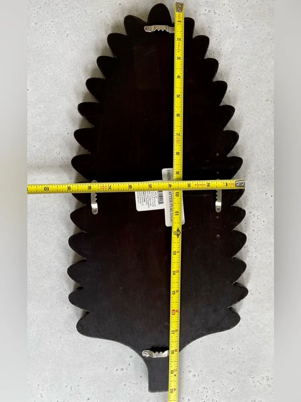 Target ‘08 Large Carved Wooden Palm Leaf Wall Hanging Boho Beach Decor